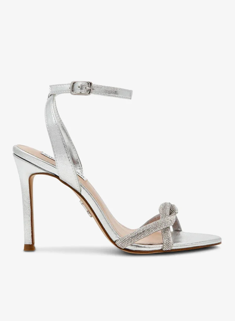 Soft Metallic PU  Metal Buckle Heels